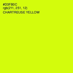 #D3FB0C - Chartreuse Yellow Color Image